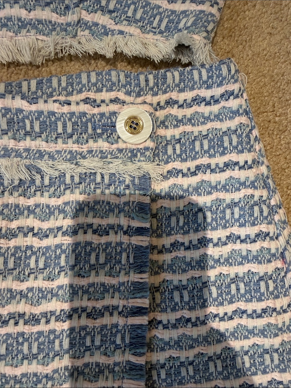 House of Harlow 1960 Blue and White Striped Two-Piece Skirt Set - Picture 4 of 10